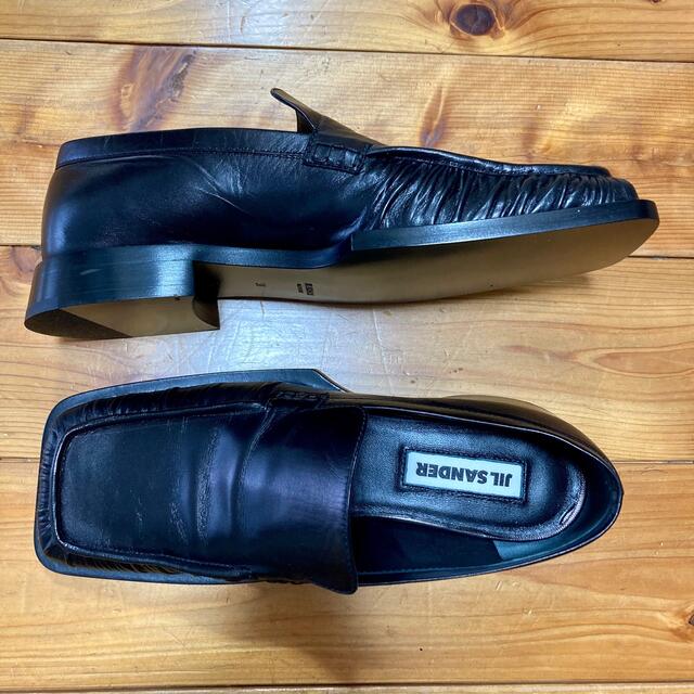 SALE JIL SANDER 35 レザーギャザーローファー 激安スプリング JILSANDAR ジルサンダー ローファー 35 / ZARA プラダ グッチ ローファー/革靴