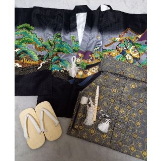 七五三 五歳 羽織袴セット 美品(和服/着物)