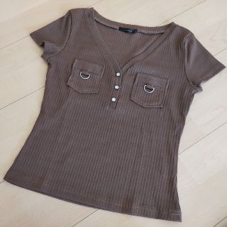 【美品】VネックTシャツ(Tシャツ(半袖/袖なし))