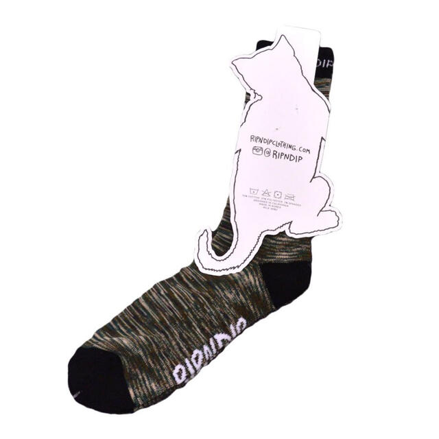 RIPNDIP ソックス　靴下 Praying Hands socks グリーン メンズのレッグウェア(ソックス)の商品写真