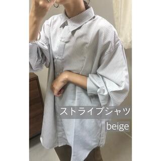 ストライプシャツ / beige(シャツ/ブラウス(長袖/七分))