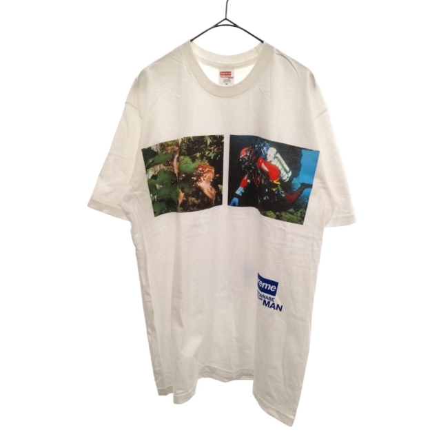 SUPREME シュプリーム 21AW ×ジュンヤワタナベ コムデギャルソンマン ナチュラルティー フォトプリント半袖Tシャツ ホワイト