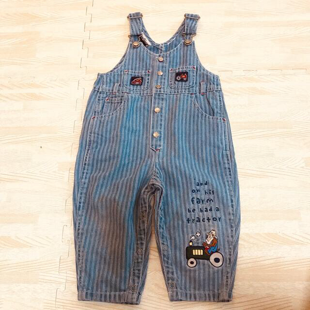 古着　デニムサロペット　キッズ キッズ/ベビー/マタニティのキッズ服男の子用(90cm~)(パンツ/スパッツ)の商品写真