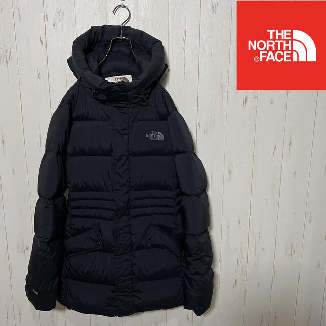 美品 ノースフェイス ダウンコート ブラック レディースL 700FILL