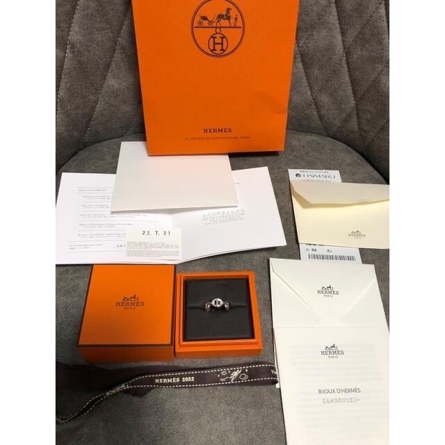 ギフト】 H - 【新品】 HERMES PM アンシェネ リング 48 付属品完備 の