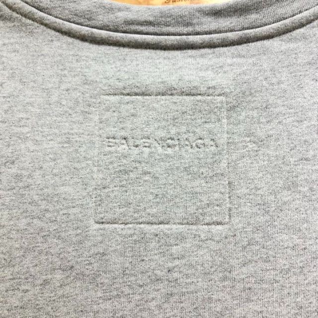 BALENCIAGA◆バレンシアガ バックロゴ スウェット トレーナー グレー