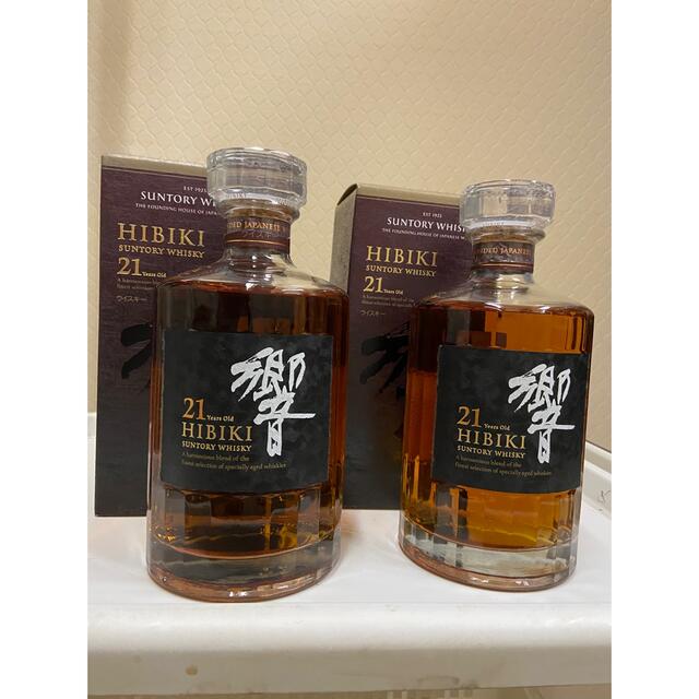 予約販売品】 サントリー 響21年化粧箱入り700ml.2本 山崎12年700ml.3