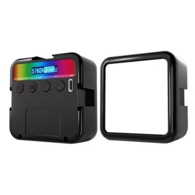 RGB撮影 ライト LEDビデオ 明るさ調整 USB充電式 コンパクト 操作簡単