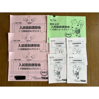 値下げ　TAM 入試直前講習会、総仕上げ入試直前講習会　問題集(語学/参考書)