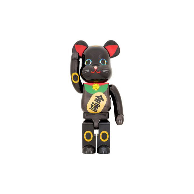 BE@RBRICK 招き猫 金運 黒メッキ 1000% エンタメ/ホビーのフィギュア(その他)の商品写真