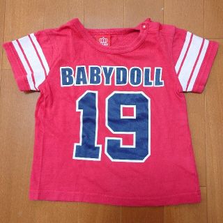 ベビードール(BABYDOLL)のBABYDOLL ロゴ  数字 Tシャツ 90 赤(Tシャツ/カットソー)