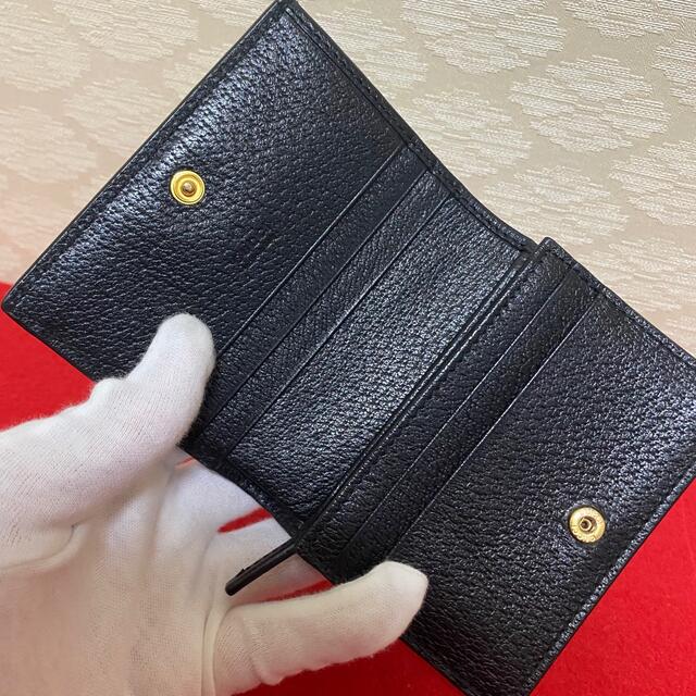 Gucci(グッチ)の専用グッチ　GGマーモント　シェリー　二つ折り財布　ブラック レディースのファッション小物(財布)の商品写真
