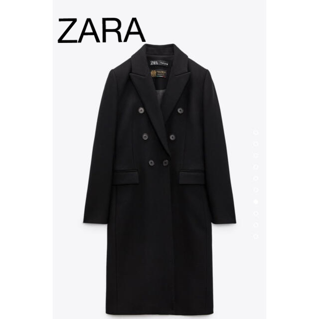 ZARA - ZARA ダブルブレスト ウール混紡 チェスターコート ロング