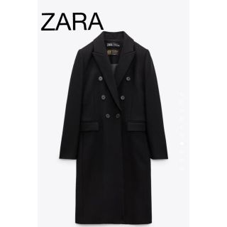 ザラ(ZARA)のZARA ダブルブレスト　ウール混紡　チェスターコート ロングコート(ロングコート)