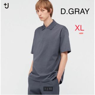 ユニクロ(UNIQLO)の新品 UNIQLO +J リラックスフィットポロシャツ ダークグレーXL(ポロシャツ)