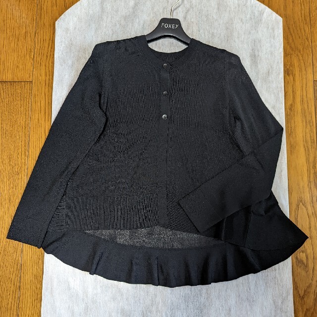 ✿ご専用✿ フォクシー Cardigan "Blume" ブラックブラック 38 1