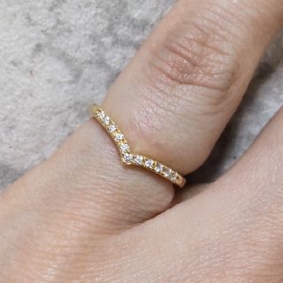 スタージュエリー(STAR JEWELRY)のスタージュエリー K18YG ピンキーリングDIAMOND HEART PINK(リング(指輪))