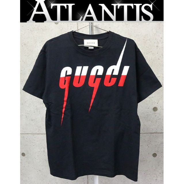 GUCCI商品名銀座店 グッチ ブレード プリント Tシャツ sizeS 黒系 88428