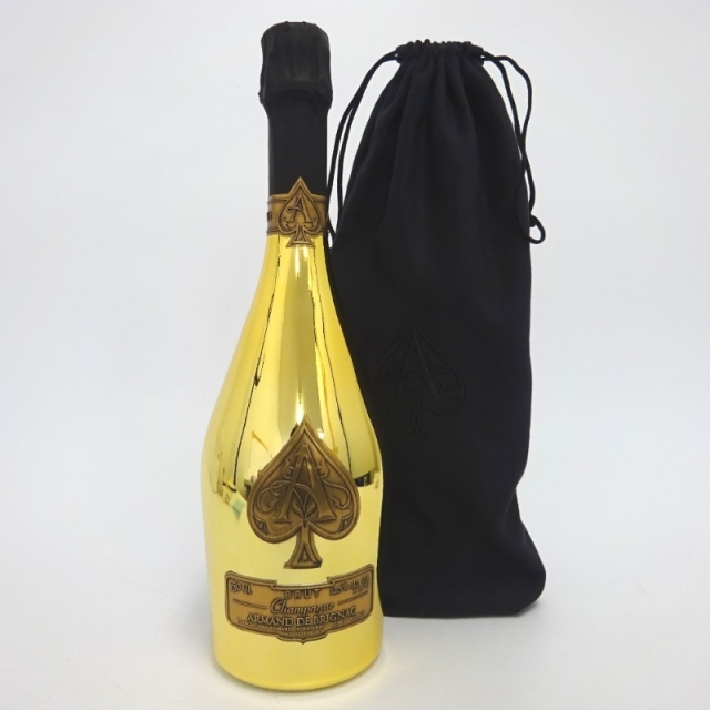 未開封★ARMAND DE BRIGNAC【アルマンドブリニャック】 ブリュット ゴールド 750ml 巾着付 箱なし