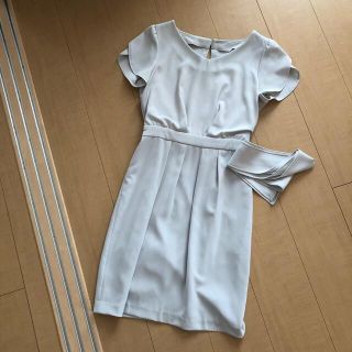 プロポーションボディドレッシング(PROPORTION BODY DRESSING)の【プロポーションボディドレッシング】ウエストリボンチューリップワンピース(ひざ丈ワンピース)