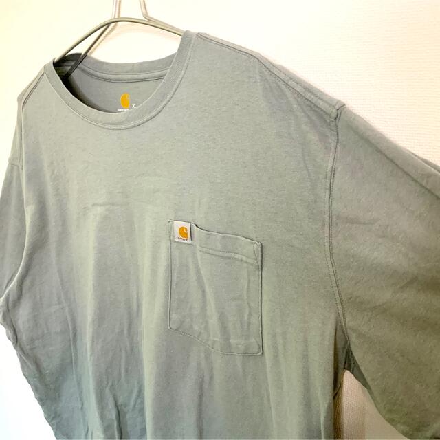 carhartt(カーハート)のcarhartt カーハート 胸ポケットロゴ半袖Tシャツ ブルー XL メンズのトップス(Tシャツ/カットソー(半袖/袖なし))の商品写真