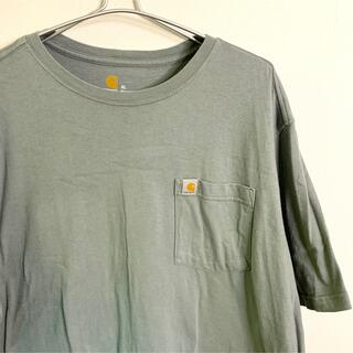 カーハート(carhartt)のcarhartt カーハート 胸ポケットロゴ半袖Tシャツ ブルー XL(Tシャツ/カットソー(半袖/袖なし))