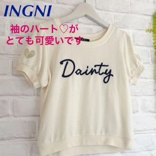 イング(INGNI)の【INGNI】トップス  半袖Tシャツ　ハート　ロゴtシャツ  プルオーバー(Tシャツ(半袖/袖なし))