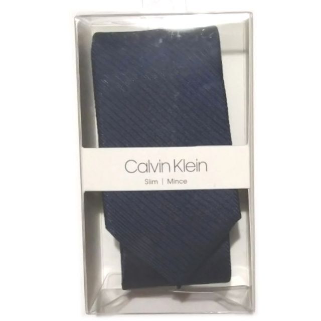 Calvin Klein(カルバンクライン)のCalvin Kleinカルバンクライン ストライプ ネイビー スリムタイ  メンズのファッション小物(ネクタイ)の商品写真