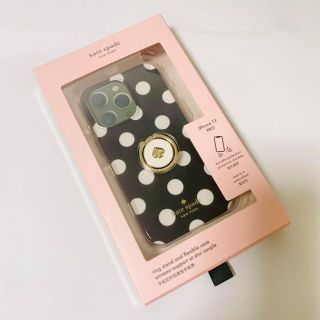 ケイトスペードニューヨーク(kate spade new york)のケイトスペイド　 iPhoneケース　ドット柄　リング付　13 PRO(iPhoneケース)