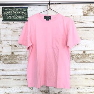 ポロラルフローレン(POLO RALPH LAUREN)の美品◆POLO COUTRY ポロカントリー　Tシャツ　無地　ピンク(Tシャツ/カットソー(半袖/袖なし))