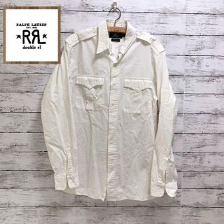 ダブルアールエル(RRL)の訳あり》RRL◆ダブルアールエル　RALPH LAUREN 長袖シャツ　白(シャツ)