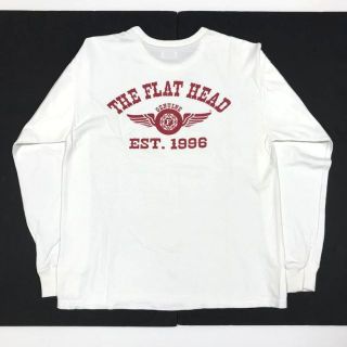 美品 フラットヘッド FLYING WHEEL ロンT 長袖 Tシャツ L 白