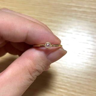 アガット(agete)のWind様専用agete K18 0.03ct ローズカット リング(リング(指輪))