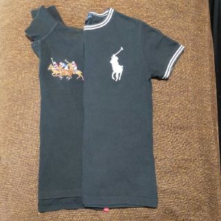 ポロラルフローレン(POLO RALPH LAUREN)のポロラルフローレン　ポロシャツ　ビッグポニー　120/130㌢　ブラック　セット(Tシャツ/カットソー)