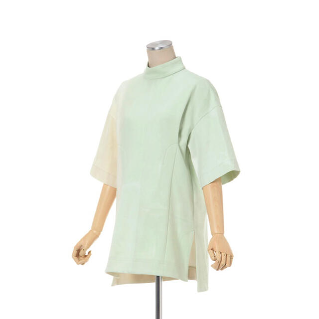 マメクロゴウチ V-Neck Double Face Knitted Top www