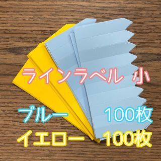 ラインラベル 小 青 黄 各100枚園芸ラベル カラー 多肉植物 エケベリア(プランター)