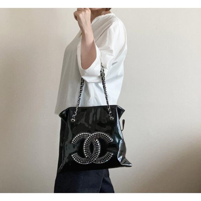 CHANEL(シャネル)の極美品♡シャネル　CHANEL ラインストーン デカココ チェーンバッグ レディースのバッグ(ショルダーバッグ)の商品写真