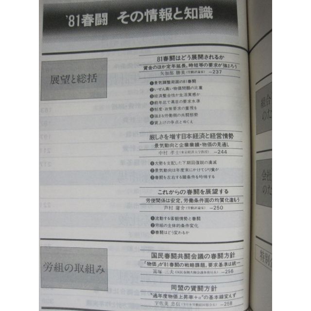 春闘実務の解説と資料〈昭和56年版〉賃金交渉のための必須知識と情報 その他のその他(その他)の商品写真