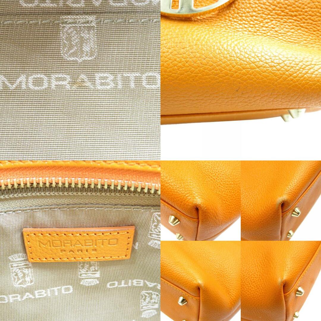 MORABITO(モラビト)のモラビト レザー ゴールド金具 オレンジ ハンドバッグ トートバッグ 0167【中古】MORABITO レディースのバッグ(ハンドバッグ)の商品写真