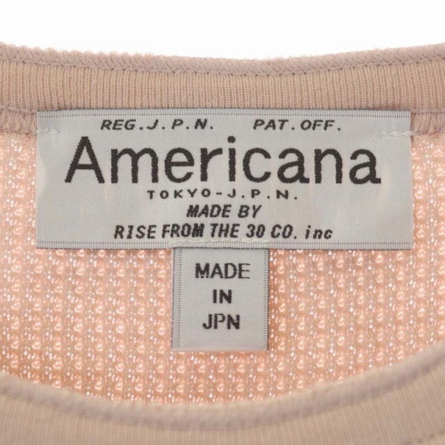 好評再入荷】 AMERICANA アメリカーナ サーマルプルオーバーカットソー 長袖 チュニック丈 スモークピンクの通販 by ベクトル  ラクマ店｜アメリカーナならラクマ