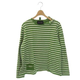 マークジェイコブス(MARC JACOBS)のマークジェイコブス ロングTシャツ カットソー ボーダー 長袖 M 黄緑 白(Tシャツ(長袖/七分))