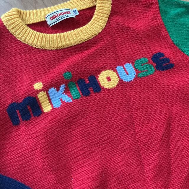 mikihouse(ミキハウス)のミキハウス　ニット セーター　ロゴ　100 キッズ/ベビー/マタニティのキッズ服女の子用(90cm~)(ニット)の商品写真