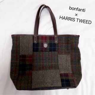 ハリスツイード(Harris Tweed)のbonfanti×HARRIS TWEED 社製生地 パッチワーク トートバッグ(トートバッグ)