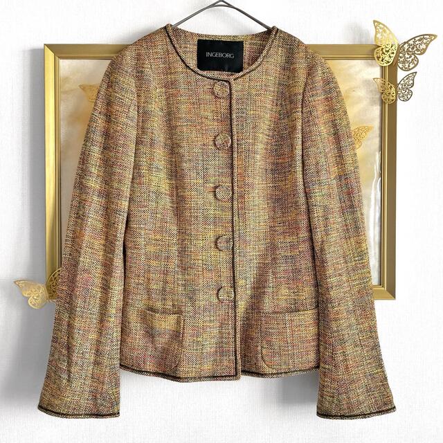 絶品】 INGEBORG - 美品 インゲボルグ ツイードジャケット ブレザー