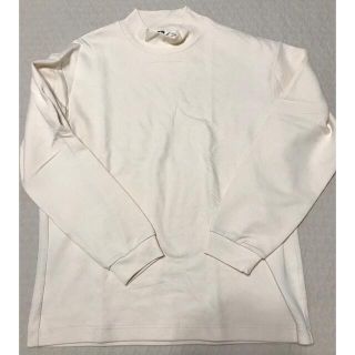 ユニクロ(UNIQLO)のUNIQLO U ユニクロ ユー モックネックプルオーバー 長袖 ナチュラル L(Tシャツ/カットソー(七分/長袖))