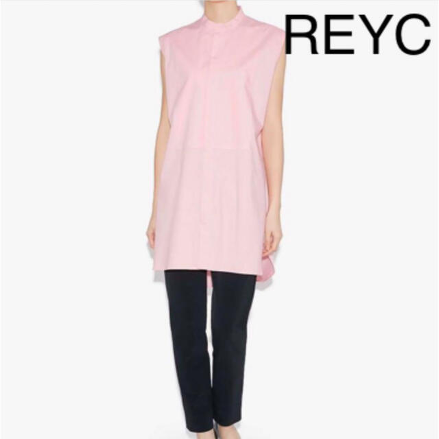 新品 ❤︎ REYC ピンク ノースリーブシャツ 36 ❤︎ yoko chan ...