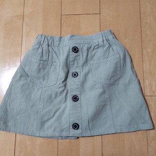 モスグリーン色デニムスカート*160サイズ(スカート)