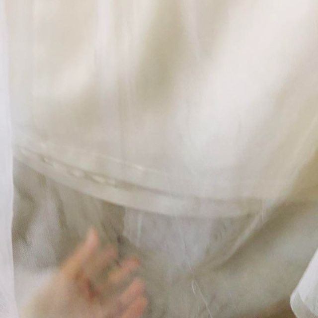 GU(ジーユー)のチュールスカート　Mサイズ　白 レディースのスカート(ロングスカート)の商品写真