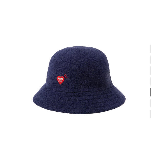 HUMAN MADE(ヒューマンメイド)のHUMAN MADE KNIT ROUND BUCKET HAT NAVY L メンズの帽子(ハット)の商品写真