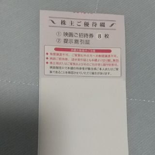 東京テアトル株主優待券８枚です。(その他)